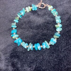 Handmade Turquoise Chip Bracelet - Women Jewelry